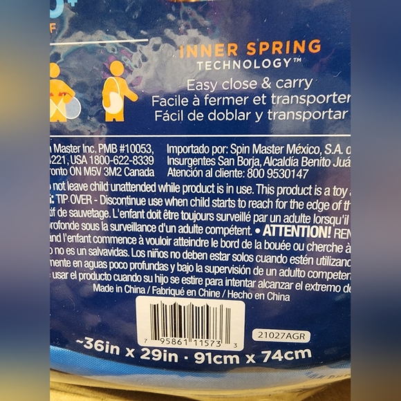 NEW SWIMWAYS Baby Spring Float Blue Sun Canopy Unisex 9-24 Months Pool Toy - Picture 3 of 3